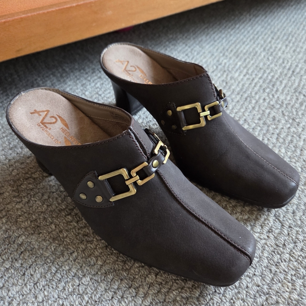 A2 by Aerosoles Women's Brown Mules